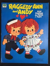 Raggedy Ann and Andy Paper Dolls 1974 Uncut Whitman - $18.53
