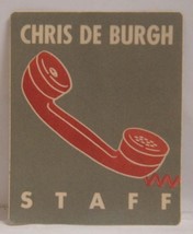 CHRIS DE BURGH - VINTAGE ORIGINAL CONCERT TOUR CLOTH BACKSTAGE PASS *LAS... - $10.00