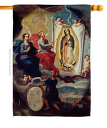 The Eternal Father Painting Virgin Of Guadalupe House Flag Faith 28 X40 ... - £29.55 GBP
