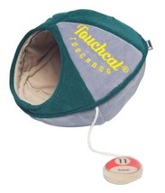 Touchcat Saucer Oval Collapsible Walk-Through Pet Cat Bed House With Pla... - £29.89 GBP