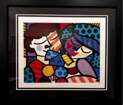 Romero Britto &quot;The Three of Us&quot; Giclee on Paper Numbered Signed Framed - £2,980.39 GBP