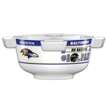 NFL Baltimore Ravens Party Bowl Set With Dividers/ Bowls Football Tailgate 14.5&quot; - £20.77 GBP