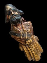 Pirate Figurehead Ship Bow 21&quot; Replica Wall Mount Black Gold Antiqued Ta... - $2,344.70 MXN