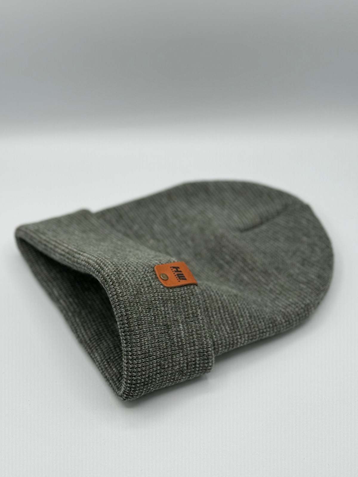 HAAKWEAR Classic Fusion Cuffed Beanie - Gray / Green, Made in USA - $29.00