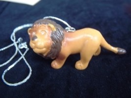 LION STANDING NECKLACE-Jungle King Toy Charm Funky Jewelry-HUGE - £3.12 GBP