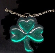 Shamrock Jewel Pendant Necklace Irish Clover Lucky Charm Jewelry - $4.97