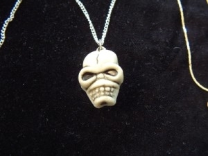 Primary image for ZOMBIE SKULL PENDANT NECKLACE-Gothic Punk Pirate Costume Jewelry