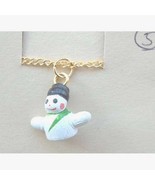 SNOWMAN PENDANT NOVELTY NECKLACE-Tiny Winter Charm Funky Jewelry - $75.45 MXN