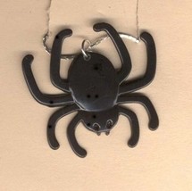 SPIDER BLACK WIDOW PENDANT NECKLACE-Gothic Witch Costume Jewelry - £3.17 GBP
