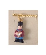 DRUMMER BOY PENDANT NECKLACE-Tiny Resin Nutcracker Charm Jewelry - $132.47 MXN
