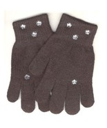 GLOVES w-Rhinestones-Washable Winter Dress Magic Stretch-BLACK - $6.74 CAD