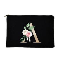 Letter Flower Bridesmaid Cosmetic Bags Portable Female Makeup Case Bridal Party  - £6.78 GBP