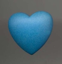 Heart Domed Button Pin Brooch Valentine Gift Jewelry Neon Blue - $3.97