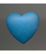 HEART DOMED BUTTON PIN BROOCH-Valentine Gift Jewelry-Neon BLUE - $3.97