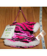 DanDee Gift Bag Plush Dan Dee Christmas Holiday Fabric Dress Tote Pink O... - $2.37