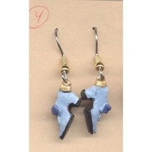 SHOES EARRINGS-Mini Footwear Collector Charm Funky Jewelry-BLUE - £5.57 GBP