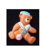 TEDDY BEAR BOY PIN BROOCH w-SAILOR SUIT &amp; HAT-Cute Gift Jewelry - $2.97