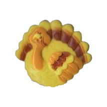 TURKEY CUTE PIN BROOCH - Thanksgiving Holiday Bird Charm Jewelry - $3.97