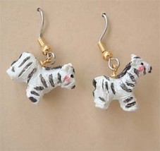 New Mini Figure ZEBRA EARRINGS Zoo Jungle Safari Wild Animal Charm Funky Jewelry - £5.57 GBP