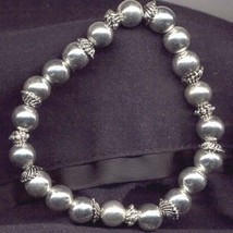 Bead Stretch Charm Bff Bracelet As Is Or Add Your Charms Silver - $1.97