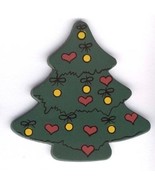 Christmas TREE MAGNET-Big Xmas Craft WOOD Stocking Stuffer Gift - $3.97
