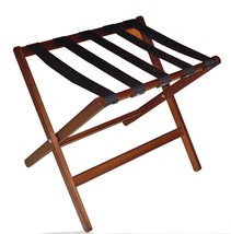 Foldable Wooden Luggage Rack - Space-Saving Bag Holder Organizer For Home And Tr - £106.10 GBP