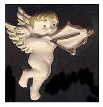 Primary image for CUPID CHERUB ANGEL BUTTON PIN BROOCH-Bow Arrow Valentine Jewelry