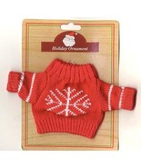 DOLL-TEDDY BEAR SWEATER w-Snowflake Christmas Knit Fits 10-12-inch - $6.97
