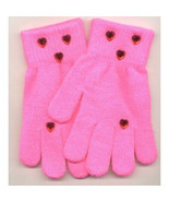 GLOVES w-Rhinestones-Washable Winter Dress Magic Stretch -PINK - $6.74 CAD
