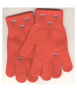 GLOVES w-Rhinestones-Washable Winter Dress Magic Stretch -RED - £3.97 GBP