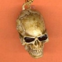 SKULL KEYCHAIN-Realistic Punk Pirate Gothic Charm Funky Jewelry - £5.55 GBP