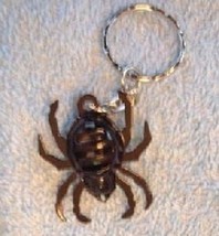 Spider Bell Keychain Black Widow Gothic Witch Punk Funky Jewelry - £5.55 GBP