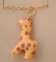 GIRAFFE PENDANT NECKLACE-Resin Circus Safari Zoo Animal Jewelry - £3.98 GBP