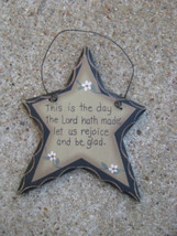 Primitive Wood. Hanging  Star 805 Rejoice Star - $1.95