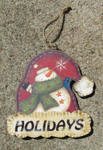 62290 Holidays Snowman Cap Ornament - $2.50