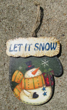 62290S Snowman Let It Snow  Wood Christmas Ornament - $2.50