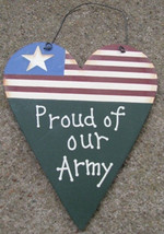 Wood Heart 1209 - Proud of Our Army - £1.76 GBP