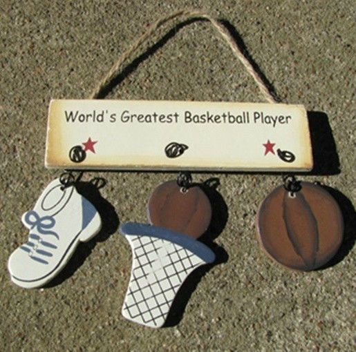 Primary image for Wooden Sign 1200B-WorldGreatestBasketballPlayer