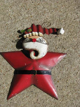 OR-606 Santa Star Metal Christmas Ornament  - £3.95 GBP