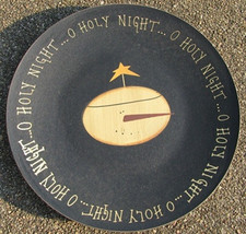 Primitive Wooden Plate GRWP84- O Holy Night Plate - £5.45 GBP