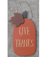 Wood Fall Sign  RW8378 Give Thanks Pumpkin - $9.95