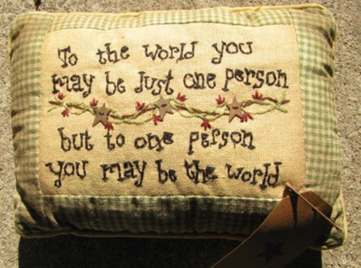 Primary image for Primitive Pillow  8P0097bm - To the World ..Pillow