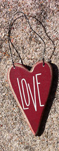 Wood Valentine Heart RO495 Love Heart - $2.25
