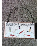 Wood Hanging Sign RO555 - We Wish You a Merry Christmas - $1.50