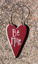 Wood Valentine Heart ro-493 Be Mine - $2.25