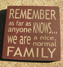 wood primitive block 32367RM-Remember as far as anyone knows...Family - £2.31 GBP