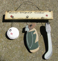 Wood Sign 1200F-Worlds Greatest Golfer - £1.80 GBP