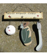 Wood Sign 1200F-Worlds Greatest Golfer - £1.77 GBP