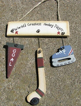 Wood Sign 1200H-Worlds Greatest Hockey Player - £1.80 GBP