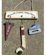 Wood Sign 1200H-Worlds Greatest Hockey Player - £1.76 GBP